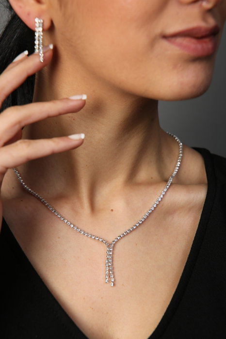 Heliophilia Silver Conjunto de Collar y Pendientes Plateado CSET9517 Heliophilia Silver Conjunto de Collar y Pendientes Plateado CSET9517